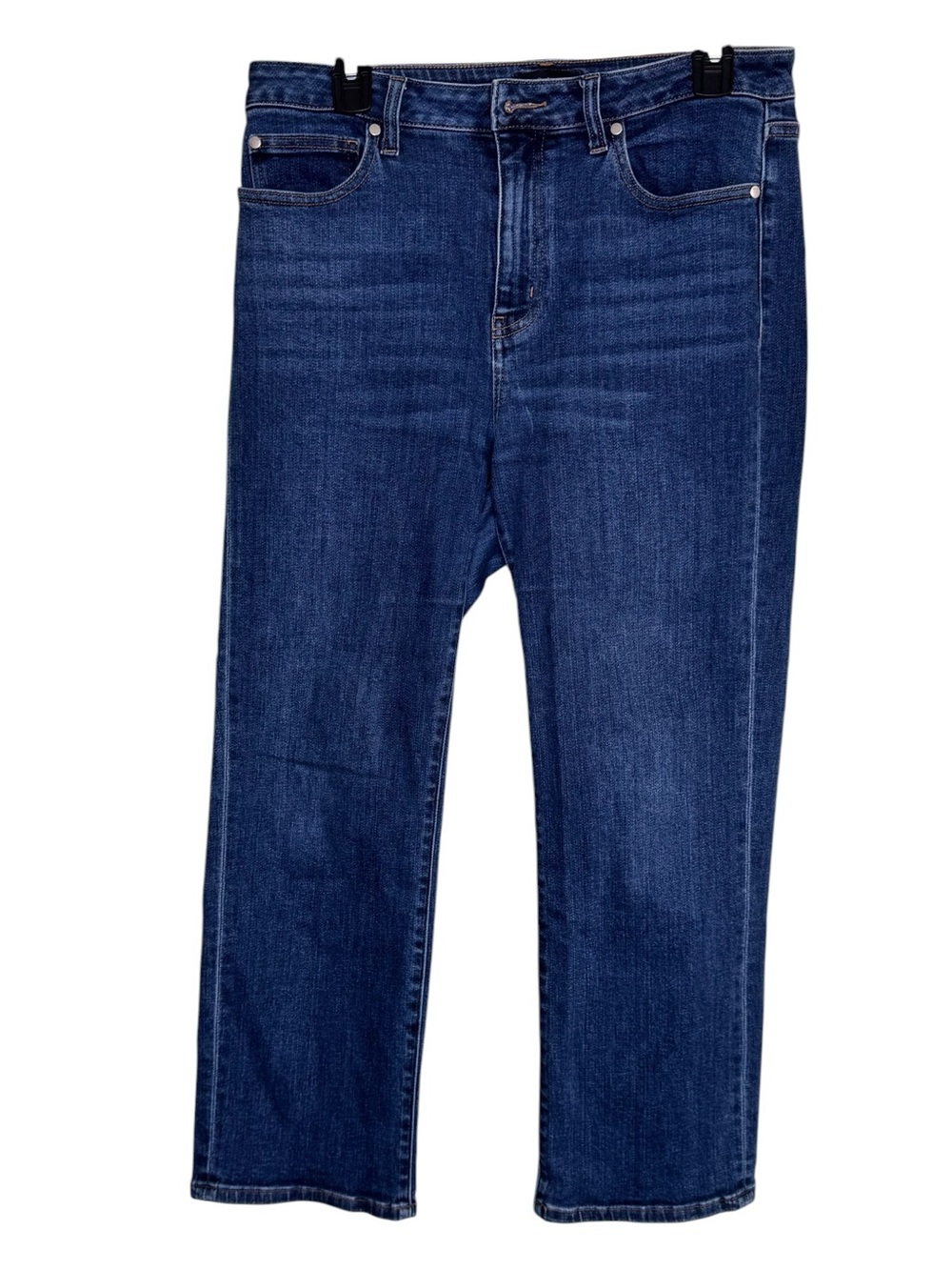 Quince Stretch High Rise Straight Jeans Women's Size 30 Dark Blue Denim
